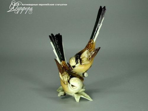 Купить фарфоровые статуэтки Hutschenreuther, Длиннохвостые синицы, Германия